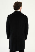 Monvero Men's Black Double-Breasted Coat.