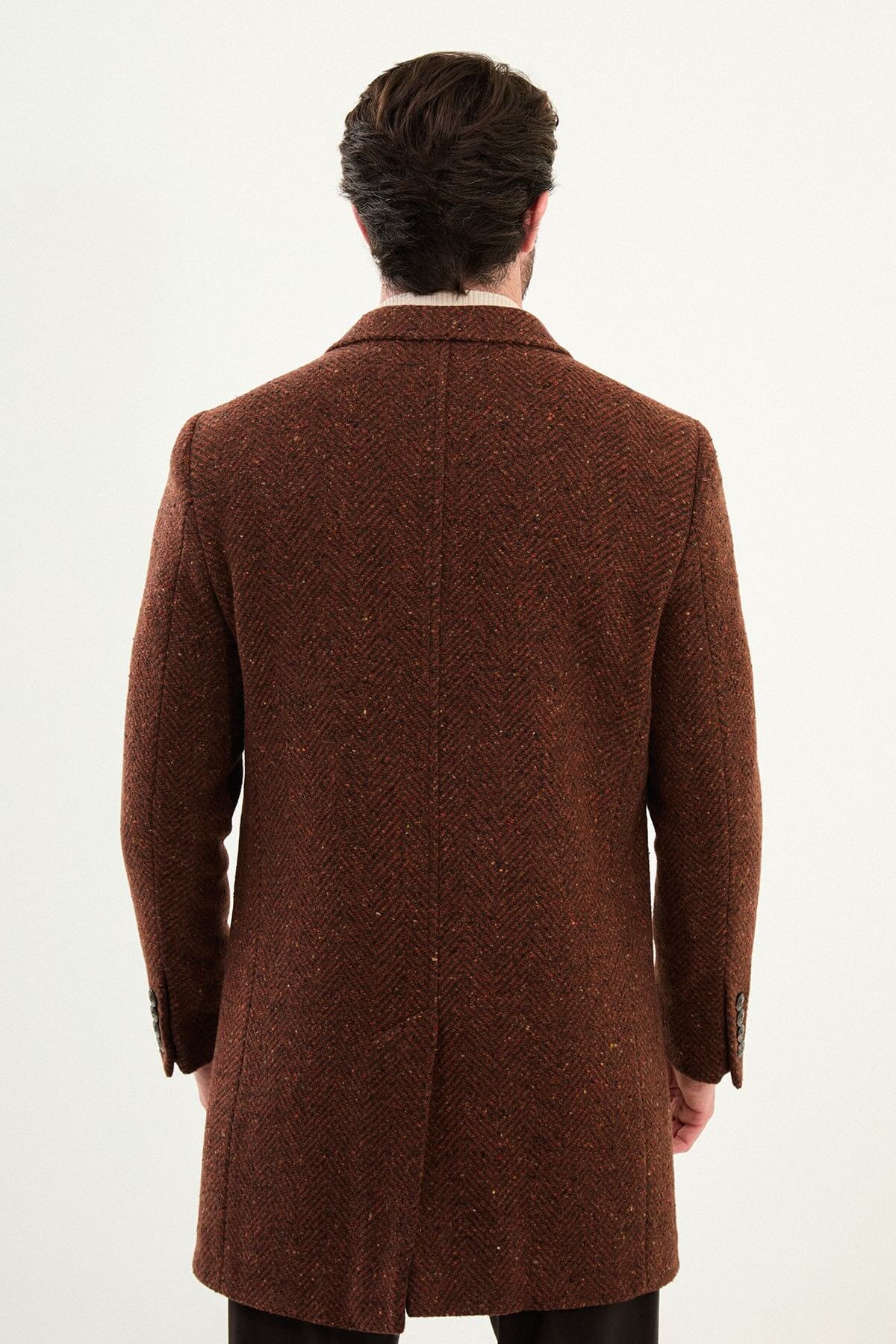 Monvero Men's Tile Double Breasted Coat.