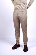 Monvero Men’s Beige Slim Fit Trousers